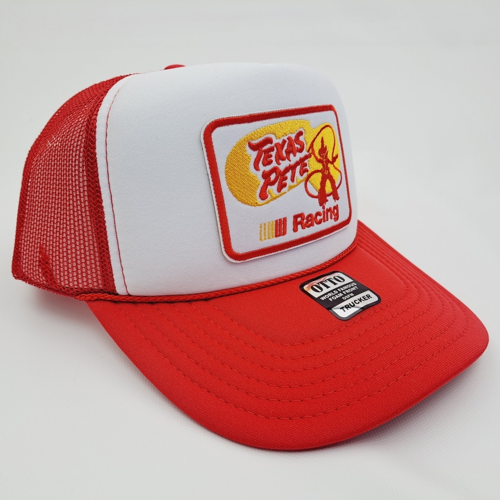 Retro Vintage Style Texas Pete Hat Cap Trucker Racing Patch 80s 90s USA NASCAR - Picture 4 of 9